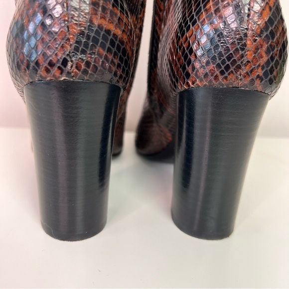 Ash Diamond Heeled Boots Brown Snake Print Leather - Picture 5 of 13